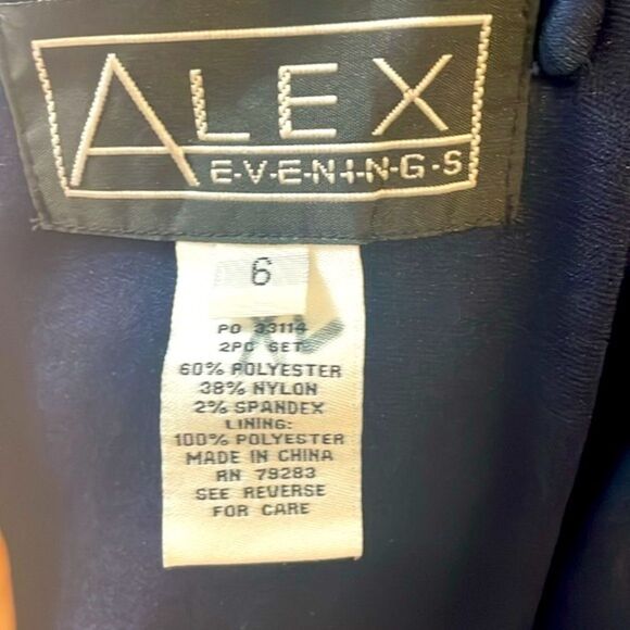 Alex Evenings Navy Sequin Gown - Picture 5 of 5